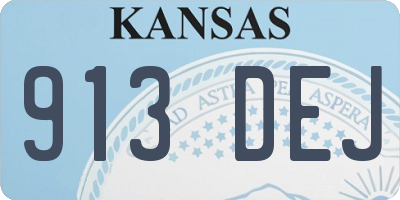 KS license plate 913DEJ