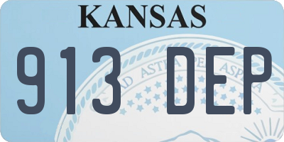 KS license plate 913DEP