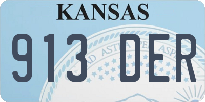 KS license plate 913DER
