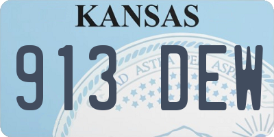KS license plate 913DEW