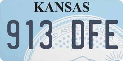 KS license plate 913DFE