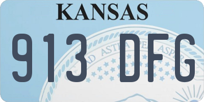 KS license plate 913DFG