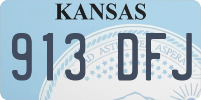 KS license plate 913DFJ