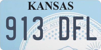 KS license plate 913DFL