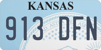 KS license plate 913DFN