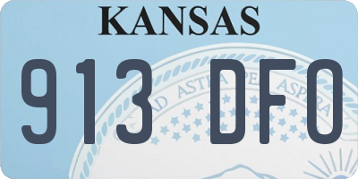 KS license plate 913DFO