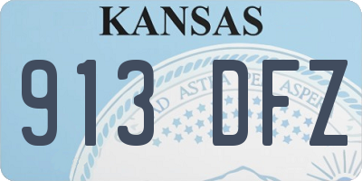 KS license plate 913DFZ