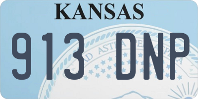 KS license plate 913DNP