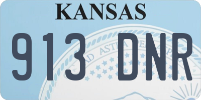 KS license plate 913DNR