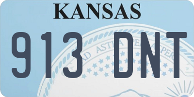 KS license plate 913DNT