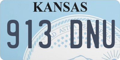 KS license plate 913DNU