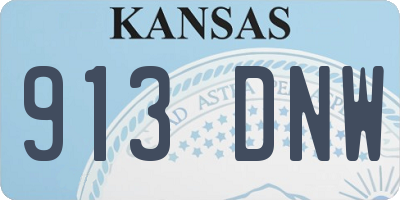 KS license plate 913DNW