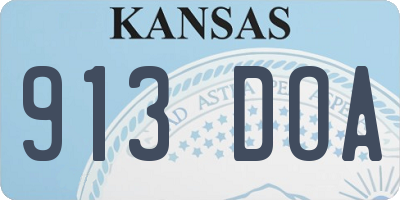 KS license plate 913DOA