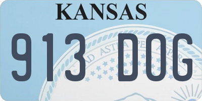 KS license plate 913DOG