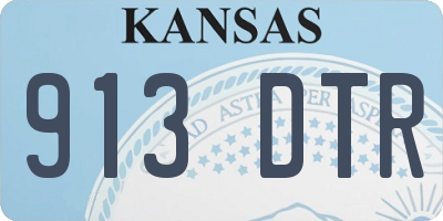 KS license plate 913DTR