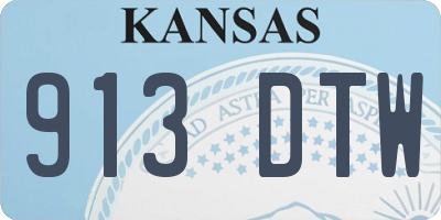 KS license plate 913DTW