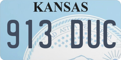 KS license plate 913DUC