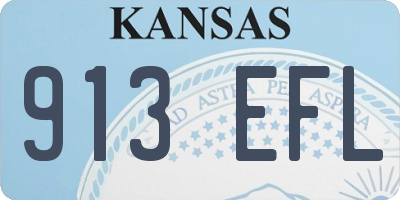 KS license plate 913EFL