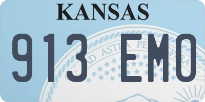 KS license plate 913EMO