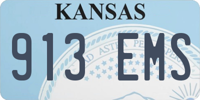KS license plate 913EMS