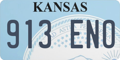 KS license plate 913ENO