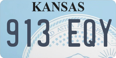 KS license plate 913EQY