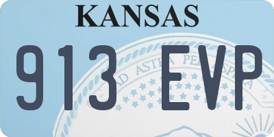 KS license plate 913EVP