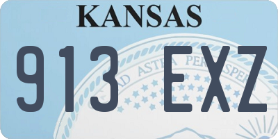 KS license plate 913EXZ