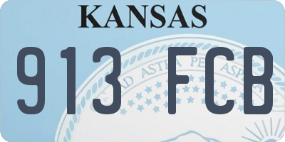 KS license plate 913FCB