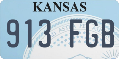 KS license plate 913FGB