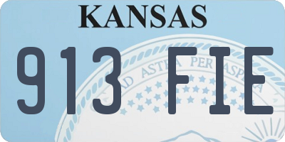 KS license plate 913FIE