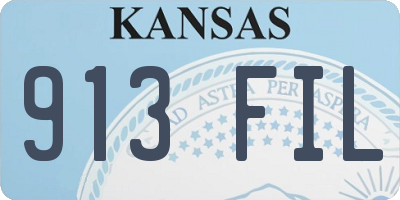 KS license plate 913FIL