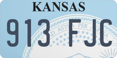 KS license plate 913FJC