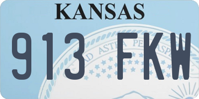 KS license plate 913FKW