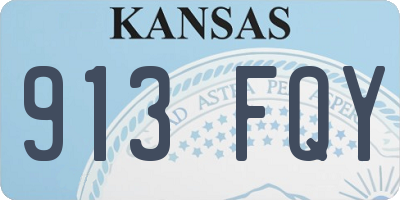 KS license plate 913FQY