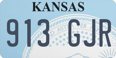 KS license plate 913GJR