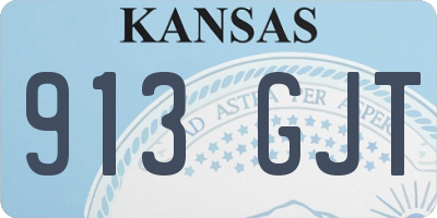 KS license plate 913GJT