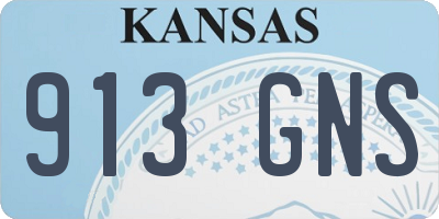 KS license plate 913GNS