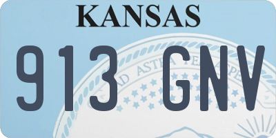 KS license plate 913GNV