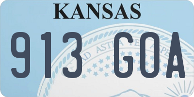 KS license plate 913GOA