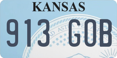 KS license plate 913GOB