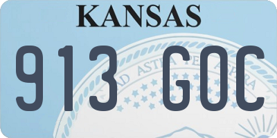 KS license plate 913GOC