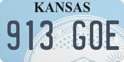 KS license plate 913GOE