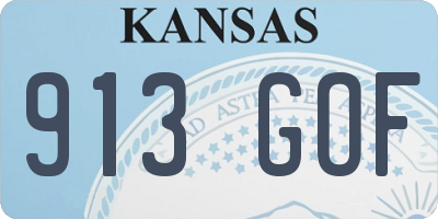 KS license plate 913GOF