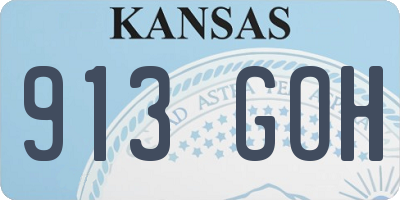KS license plate 913GOH