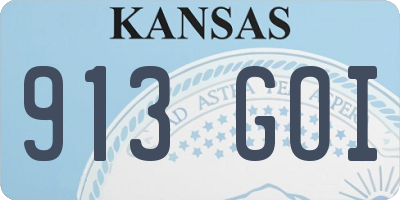 KS license plate 913GOI