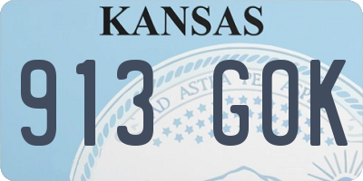 KS license plate 913GOK