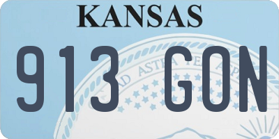 KS license plate 913GON