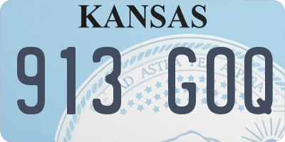 KS license plate 913GOQ