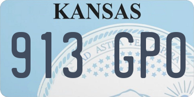 KS license plate 913GPO